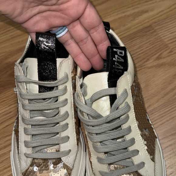 P448 Soho Sequin Low Top Sneakers Size 36 - Picture 4 of 10
